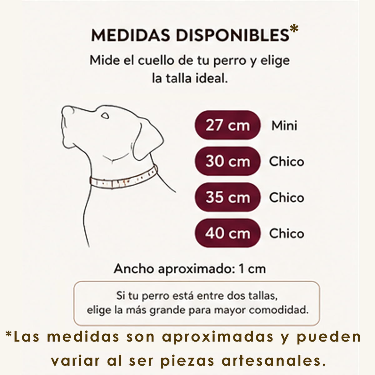 Collar para Perro Artesanal Simple 1 cm de ancho - Image 6