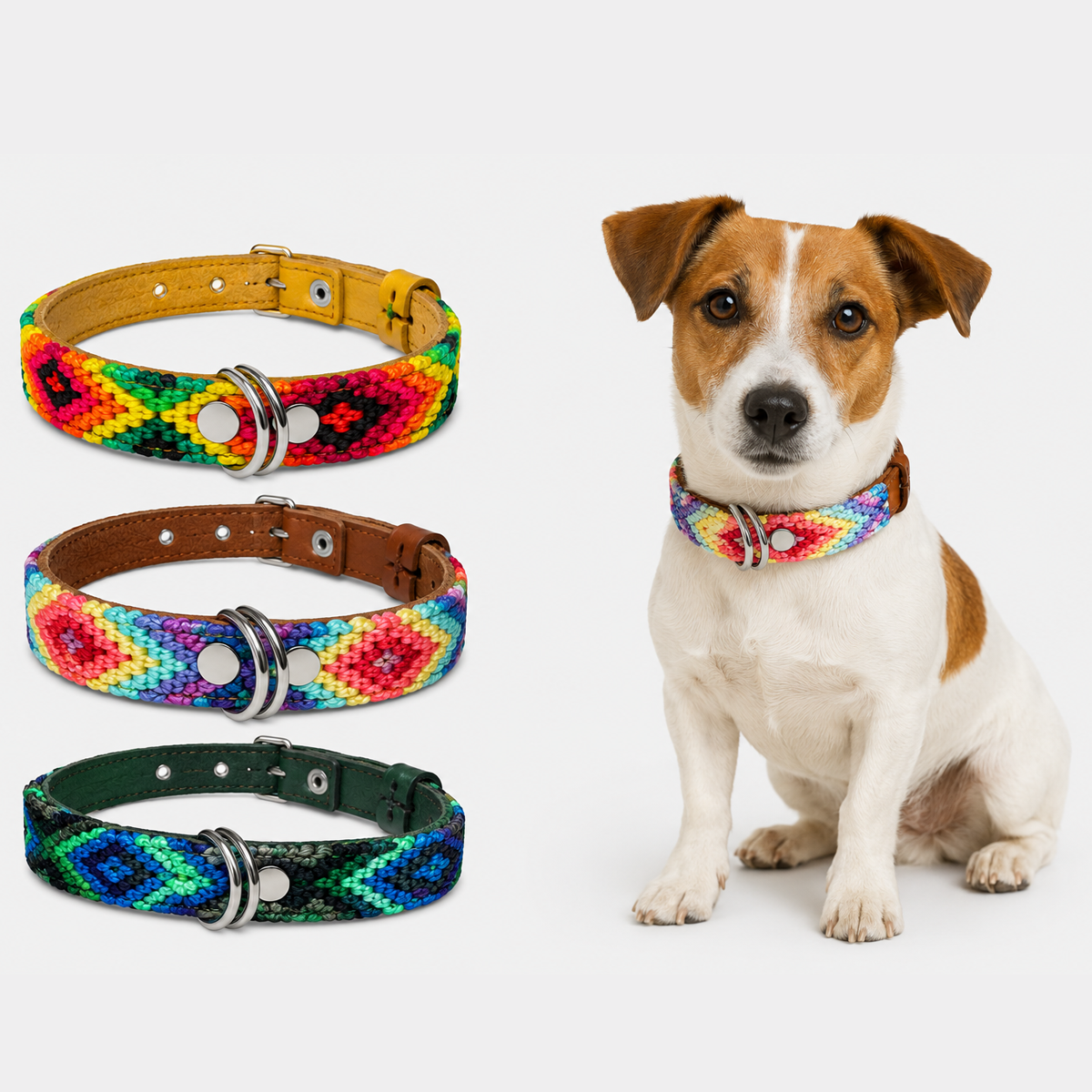 Collar para Perro Artesanal Corrido 2.5 cm de ancho - Image 2